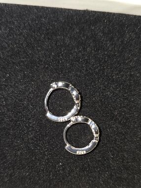 Sterling Silver Hoop Earrings - S925 Stamped